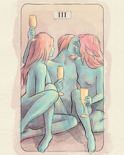 Eros Tarot: III of Cups