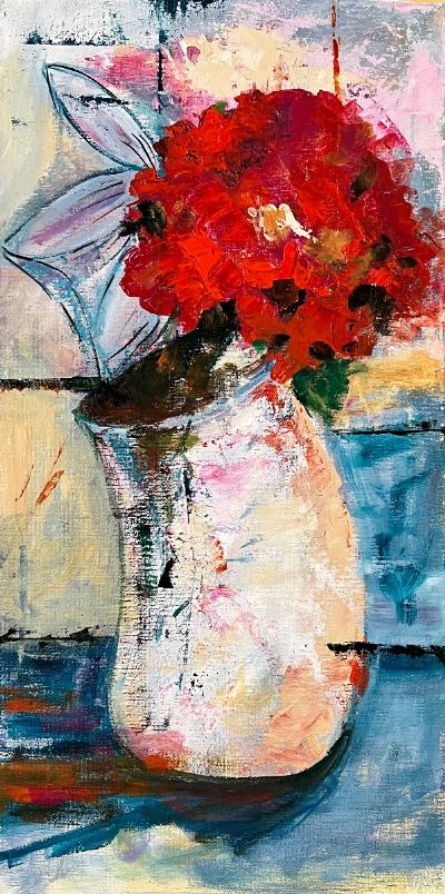 Kooky Vase /Red Flower