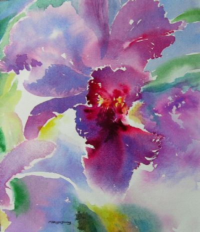 Orchid in Watercolor   