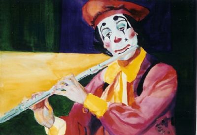 CLOWN WITH FLUTE
