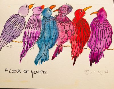 Yentas (Birds)  on a Wire