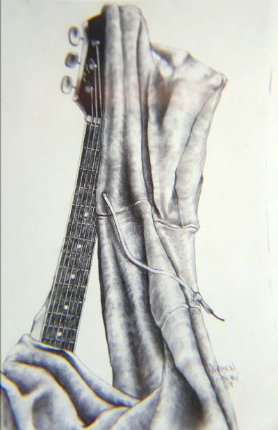 Guitar and Sweatshirt