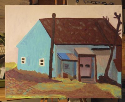 Blue Garage on Arnold Road