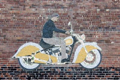 Mosaic Motorcylist