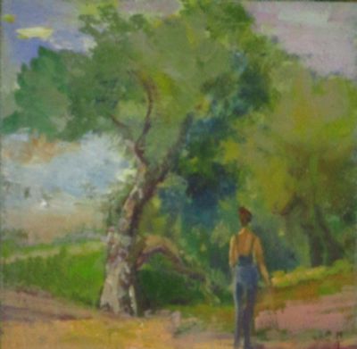 spring oak and jogger