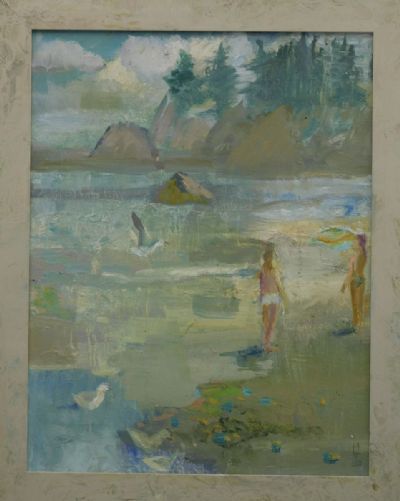  two girls in the Cove Oregon coast