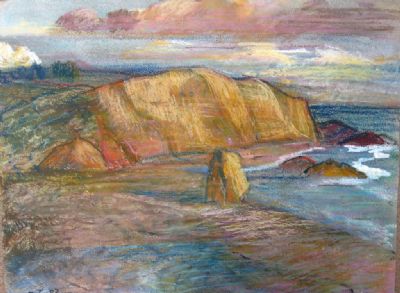 Cliffs near Garrapata, winter sky