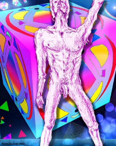 Naked Man and Rainbow Square