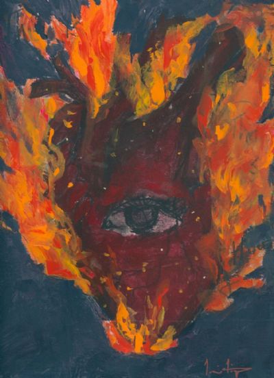 All seeing burning heart