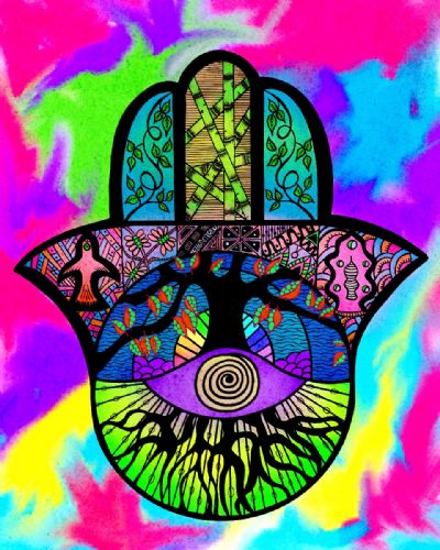 Peace Rainbow Hamsa 