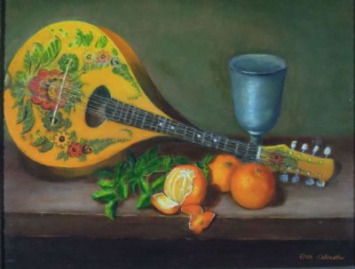 STILL LIFE WITH A RUSSIAN MANDOLIN