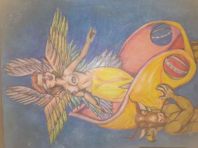 Seraph carried by ophaphim 