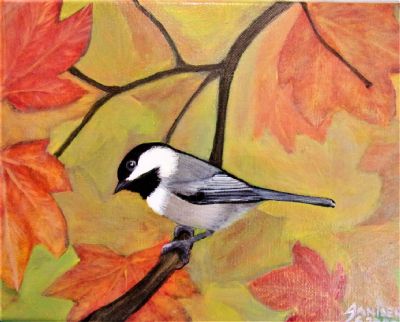 Chickadee in Autumn