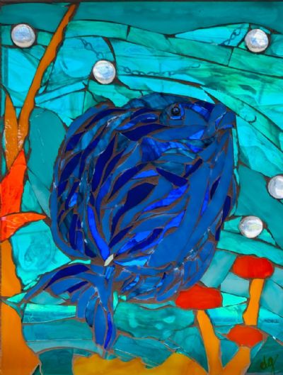 detail of blue tang