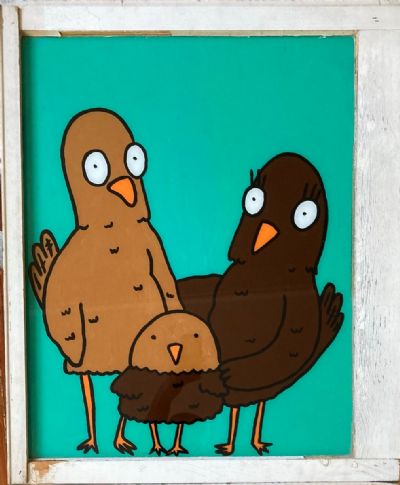 commsisioned brown bird family 