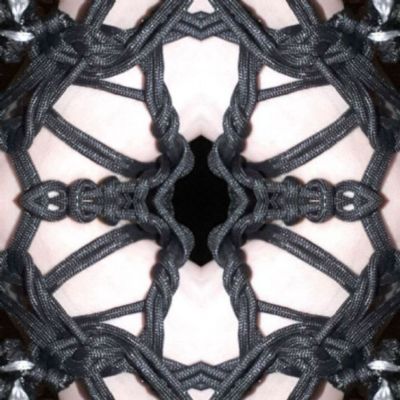 Black Rope Square Cross