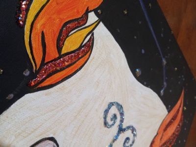 Aries, Shoulder Flames, Glyphs and Constellation 