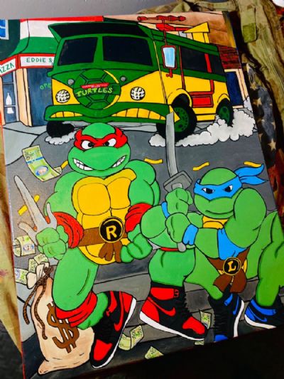 turtles take a slice downtown 