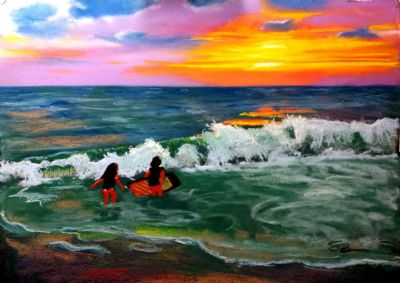 Surreal Seagate Sunset Swim