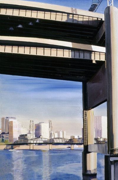 Marquam and Hawthorne Bridges.