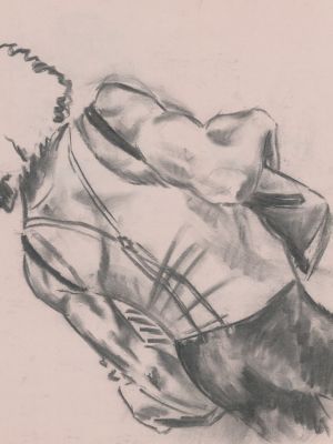 Behind Male in Suspenders