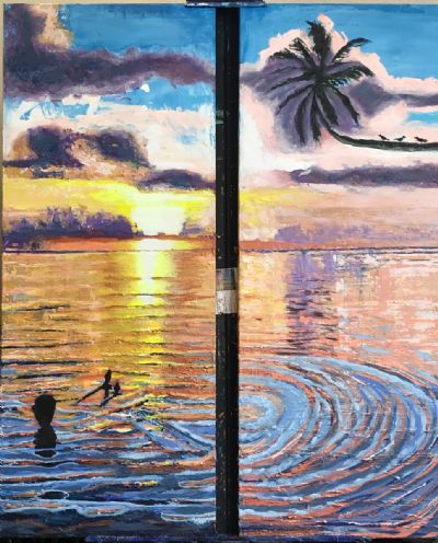 Tahiti Sunset Diptych 
