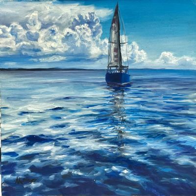 Blue Sailboat