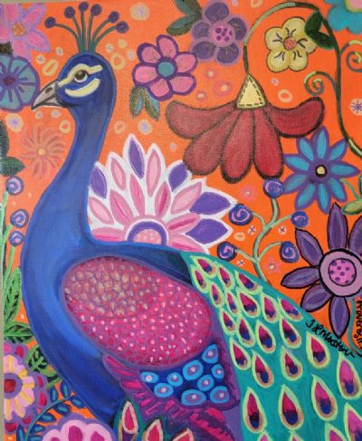 Peacock in the Garden 