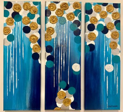 Silver and Gold Triptych
