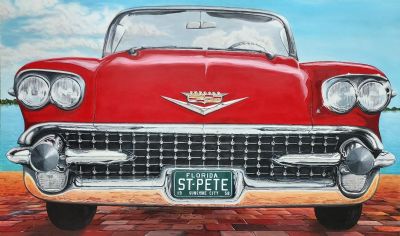 1958 Cadillac at the pier 