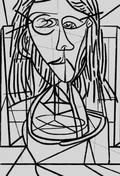 Self Portrait - Cubism Study