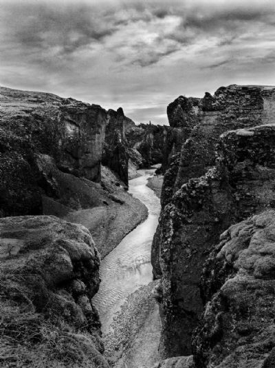 FjadrargljufurCanyon, Iceland B&W